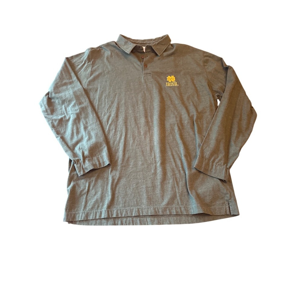Notre Dame Irish Green Long-Sleeve Polo Shirt By Campus Specialties
